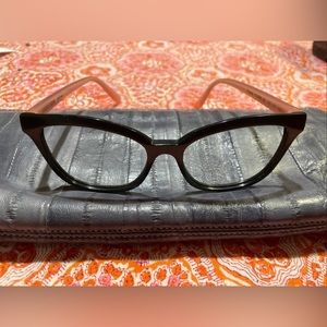 Caroline Abram Flore Pink And Gray Preowned Eyeglass Frames